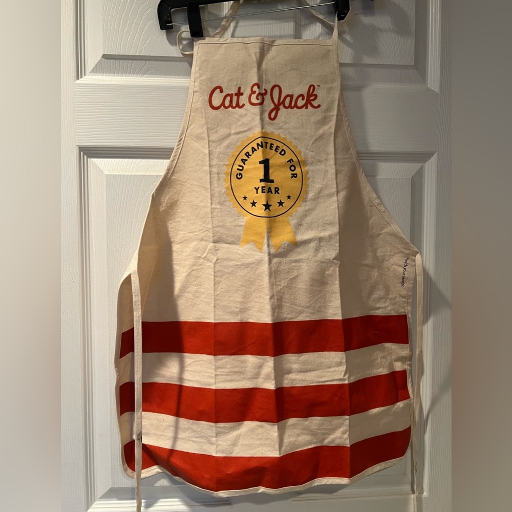 Cat & Jack Red and Cream Pet Apron